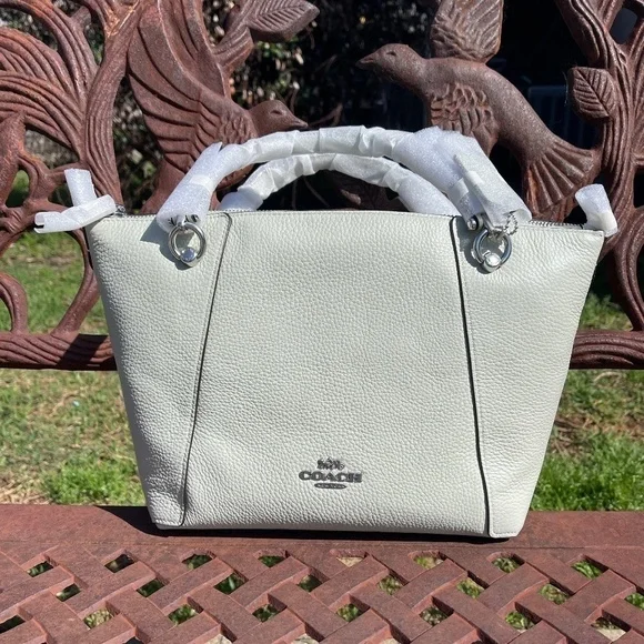 NWT Coach Kacey Satchel Bag In Light Sage/Silver - Picture 2 of 10
